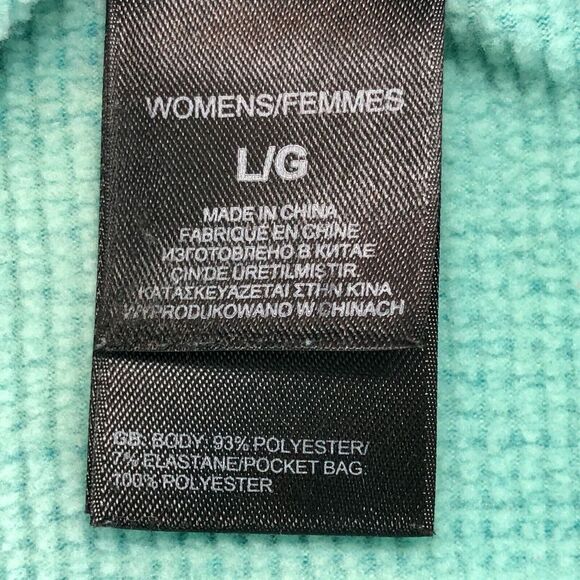 The North Face Mezzaluna Full Zip Hoodie Fleece Jacket Women's Large Mint Green - Picture 8 of 12